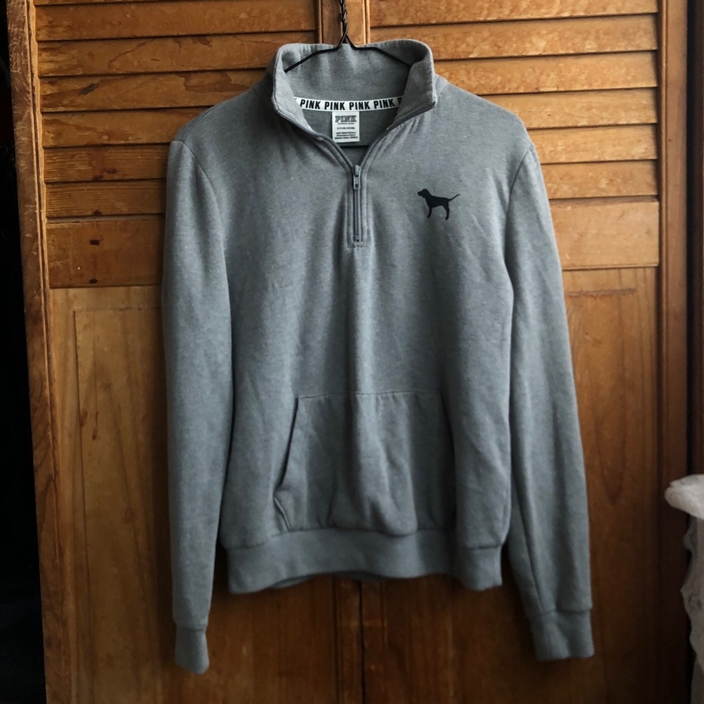 PINK  - half zip sweater